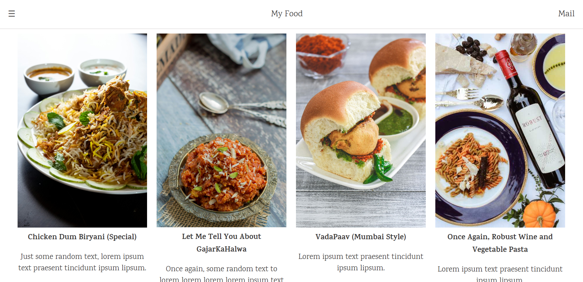 Food Blog Project